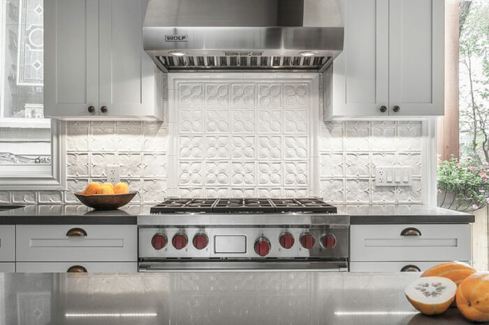 handmade white tiles for kitchen backsplash