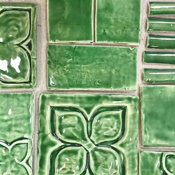 3 x 8 Subway Tile Emerald Green - Handmade by Black Rock Studio