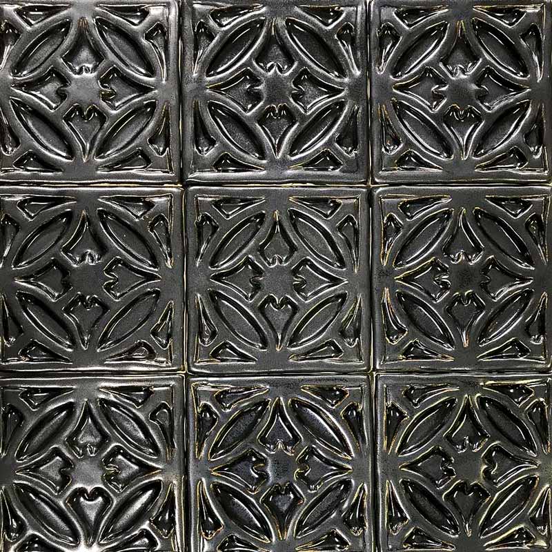 Gate-decorative-handmade-tile metal glaze