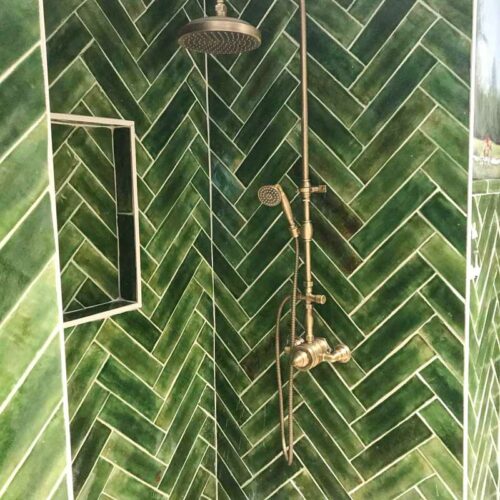 Subway-3-x-12-Shower Tile -Olive Green-Glaze
