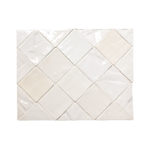 Mixed White Glazes 4x4" white textured tile