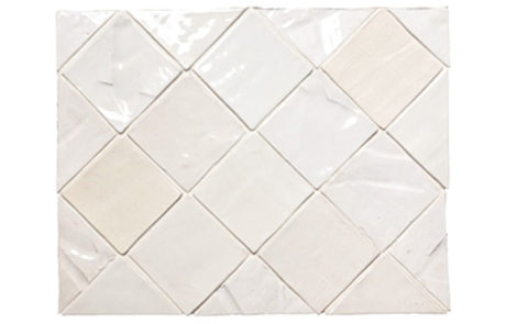 Mixed White Glazes 4x4" white textured tile