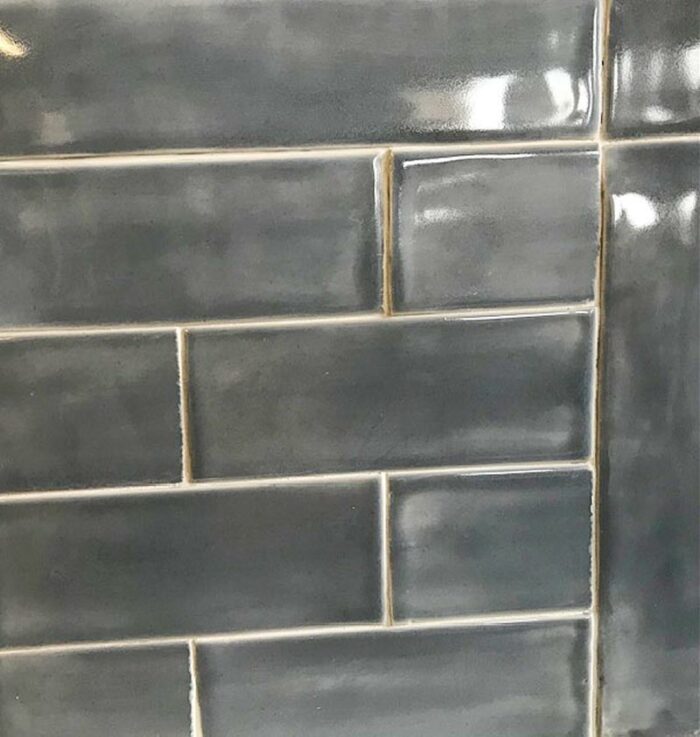 3 x 8 Subway Tile Blue Grey Glaze