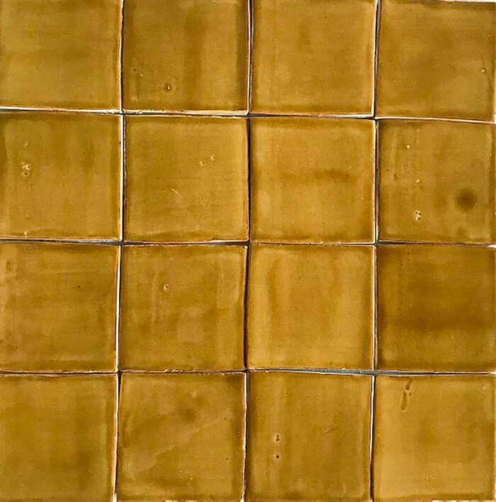 Field tile 4” x 4” Burnt Sugar Glazed