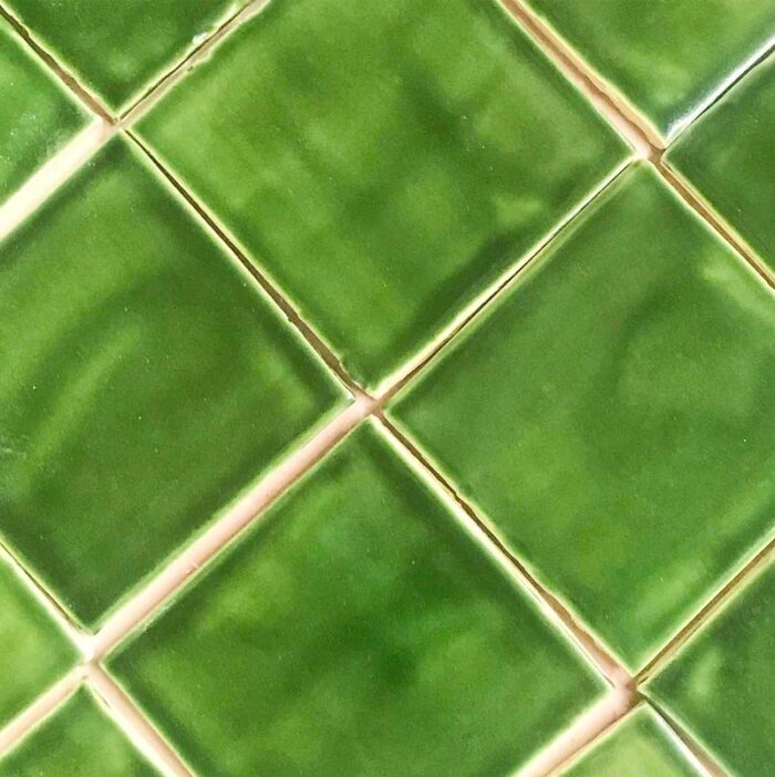 Field tile 4” x 4” Holly Green Glazed
