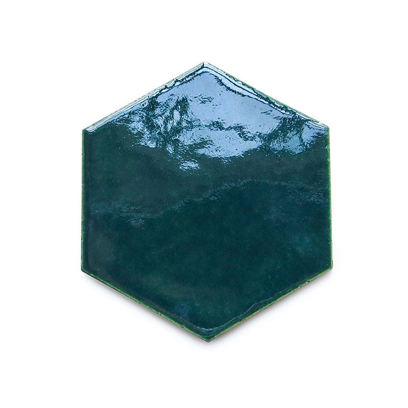 3.5 x 3.5 Hexagon Tile Brushed Teal