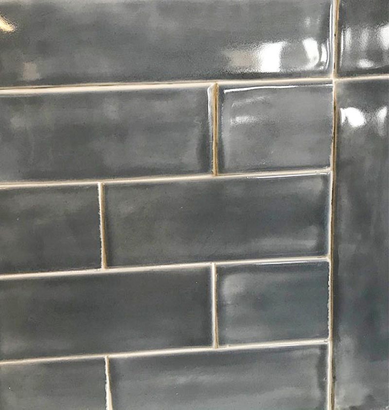 3 x 8 Subway Tile Blue Grey Glaze - Image 2