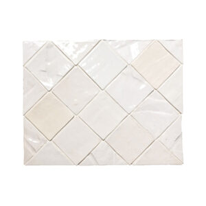 4 x 4 Field Tile Mixed White Glazes Textured